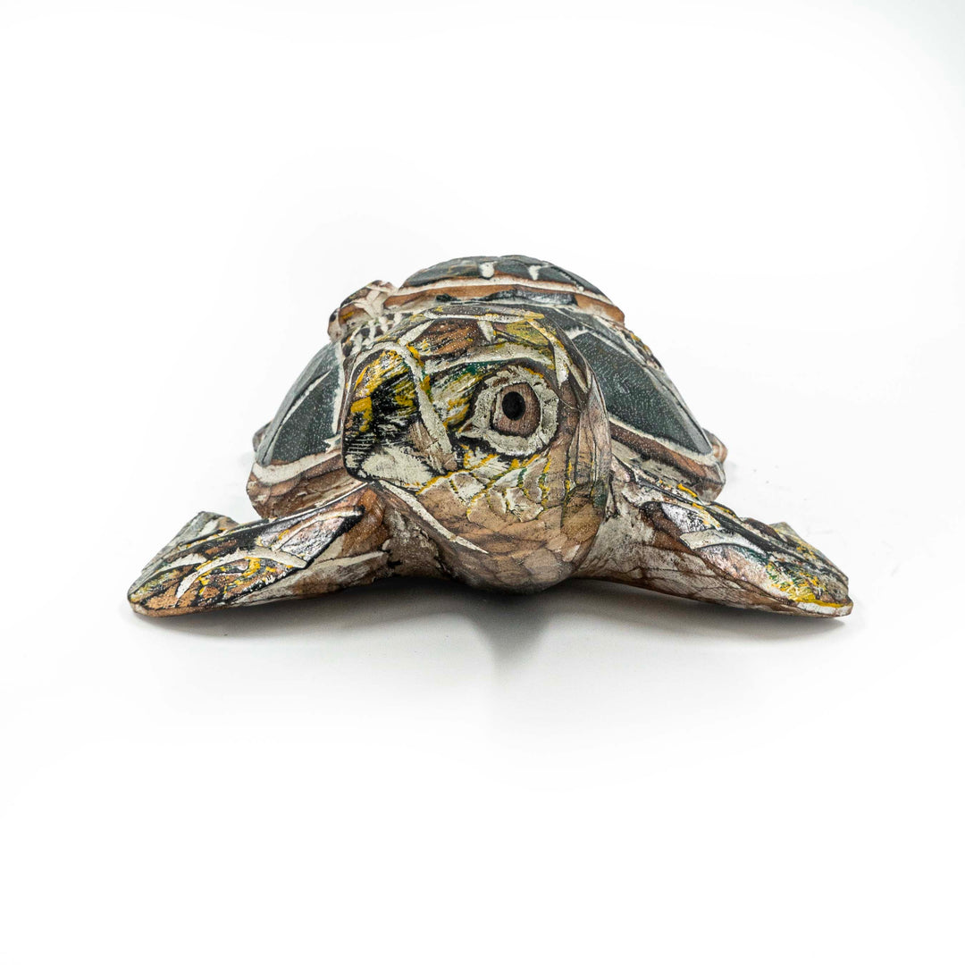 Lucky Turtle In Albasia Wood - Light Blue