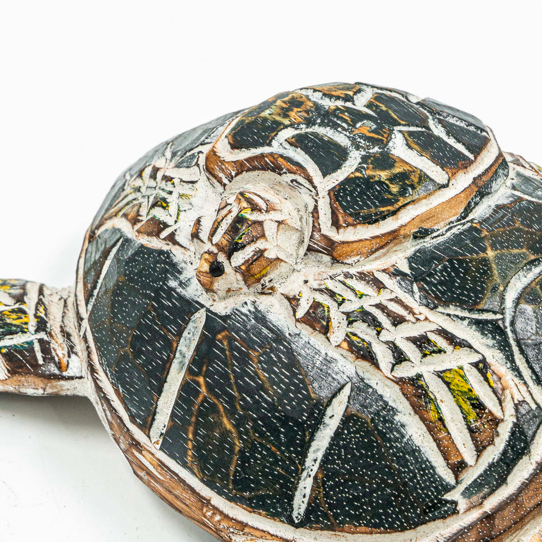 Lucky Turtle In Albasia Wood - Light Blue