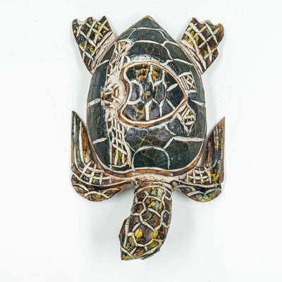 Lucky Turtle In Albasia Wood - Light Blue