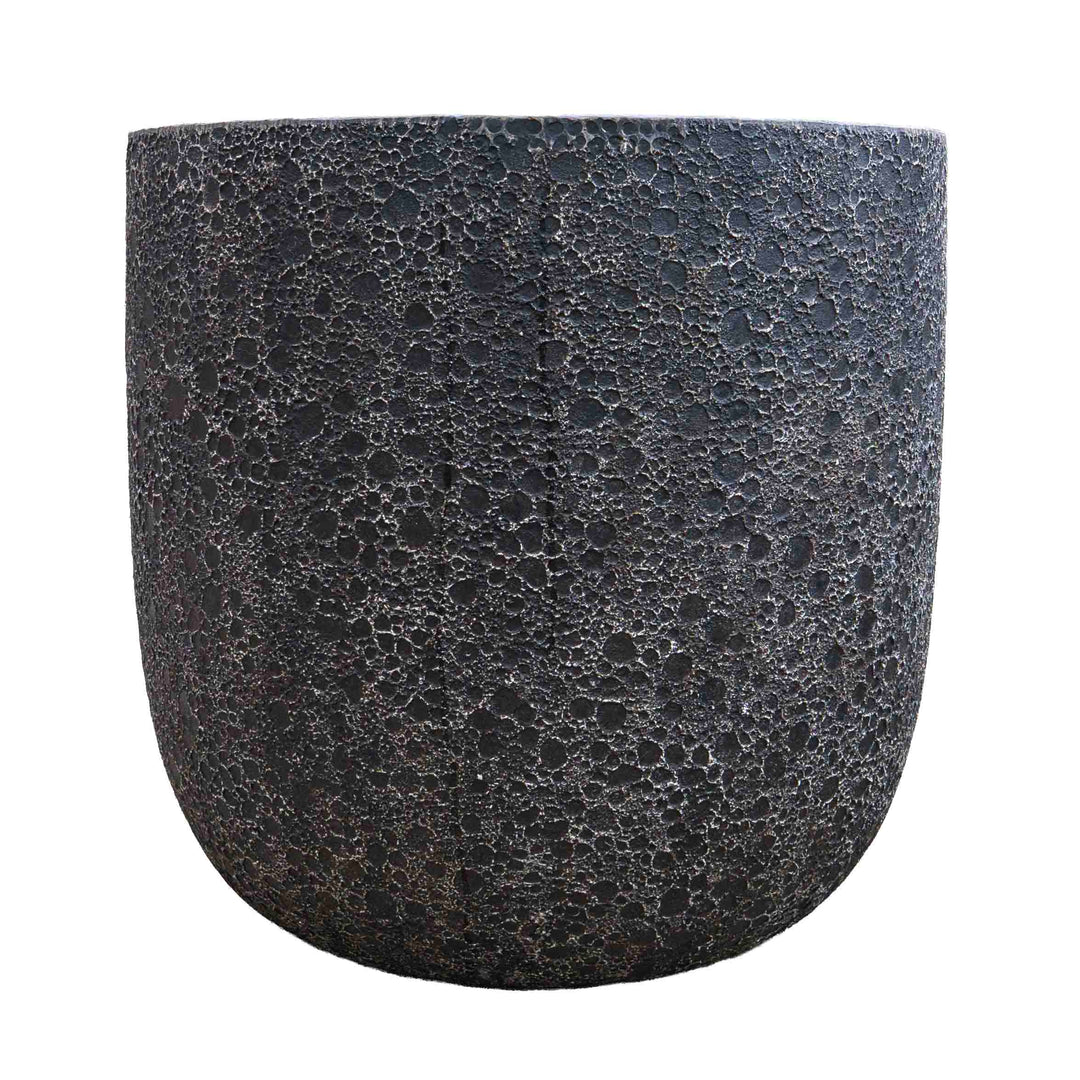 Antique Black Polyresin Pot