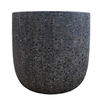 Antique Black Polyresin Pot