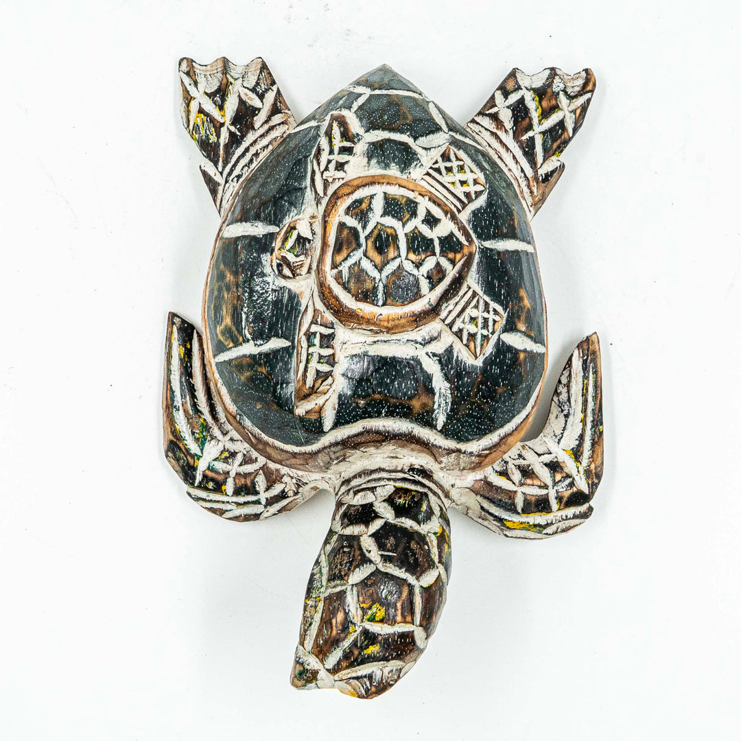 Lucky Turtle In Albasia Wood - Light Blue