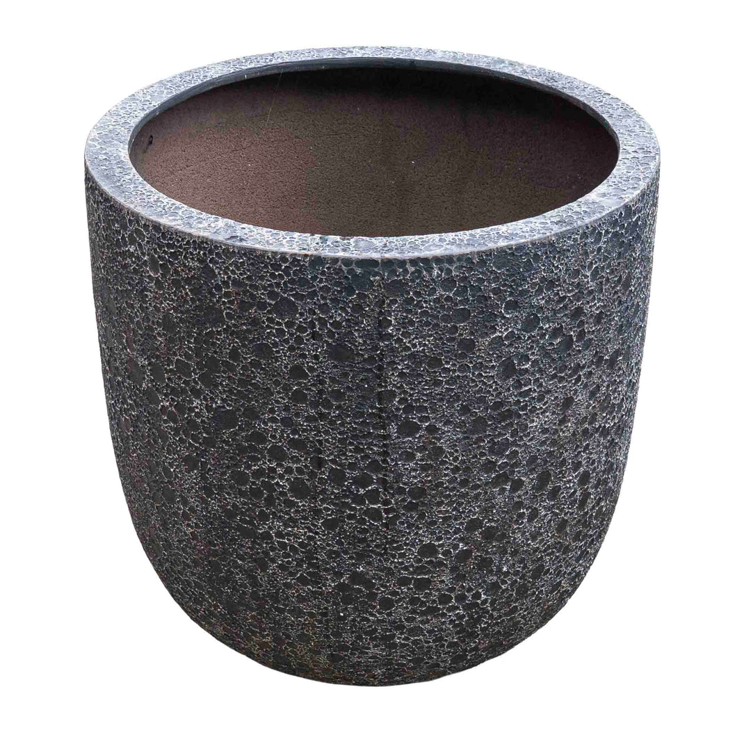 Antique Black Polyresin Pot