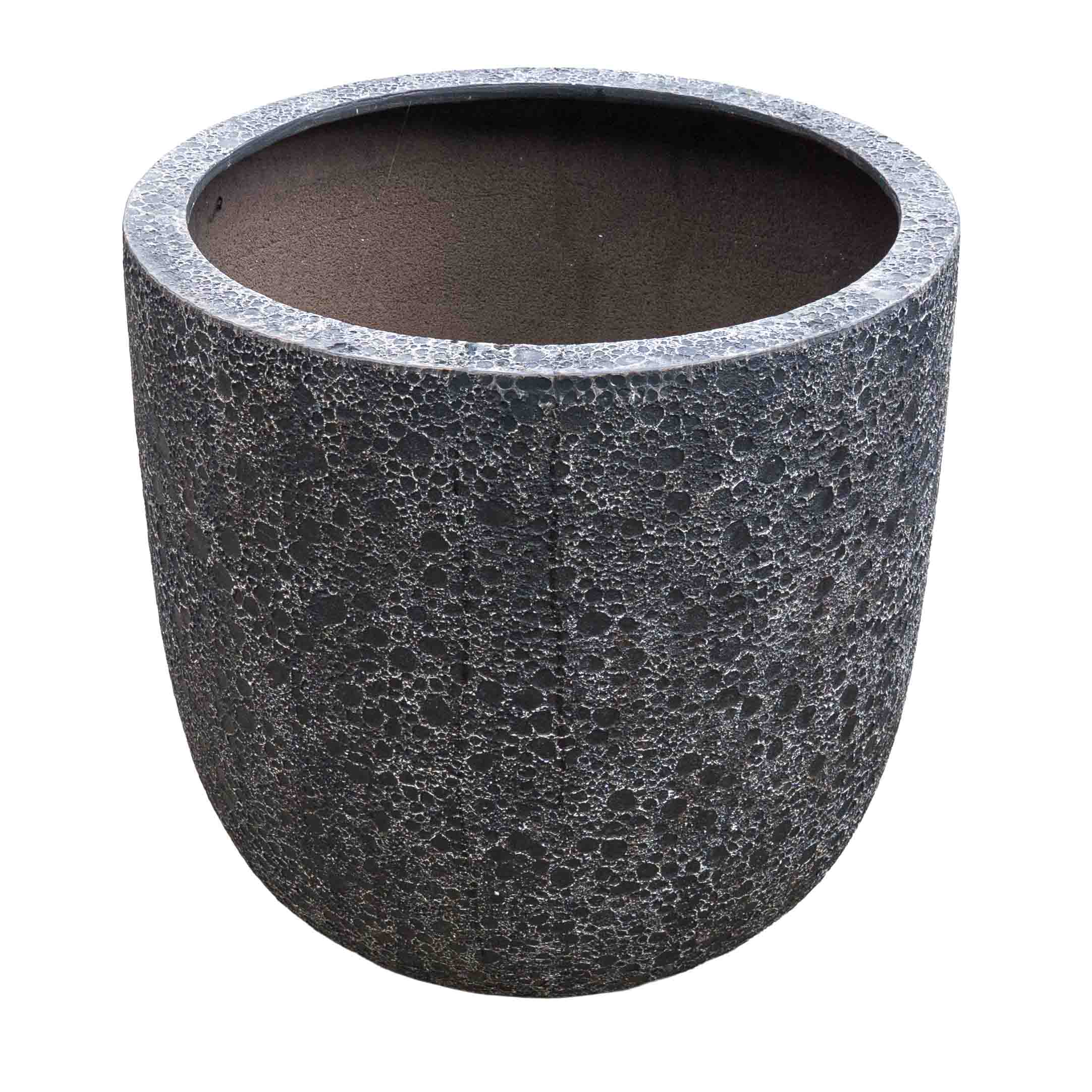 Antique Black Polyresin Pot