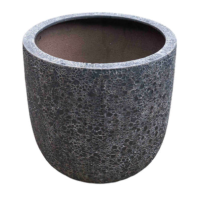 Antique Black Polyresin Pot