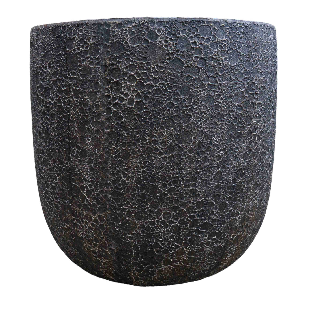 Antique Black Polyresin Pot