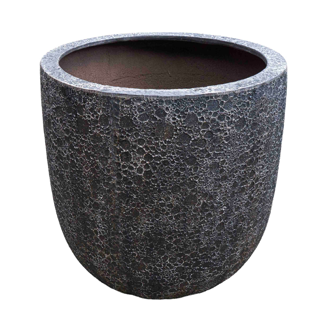 Antique Black Polyresin Pot