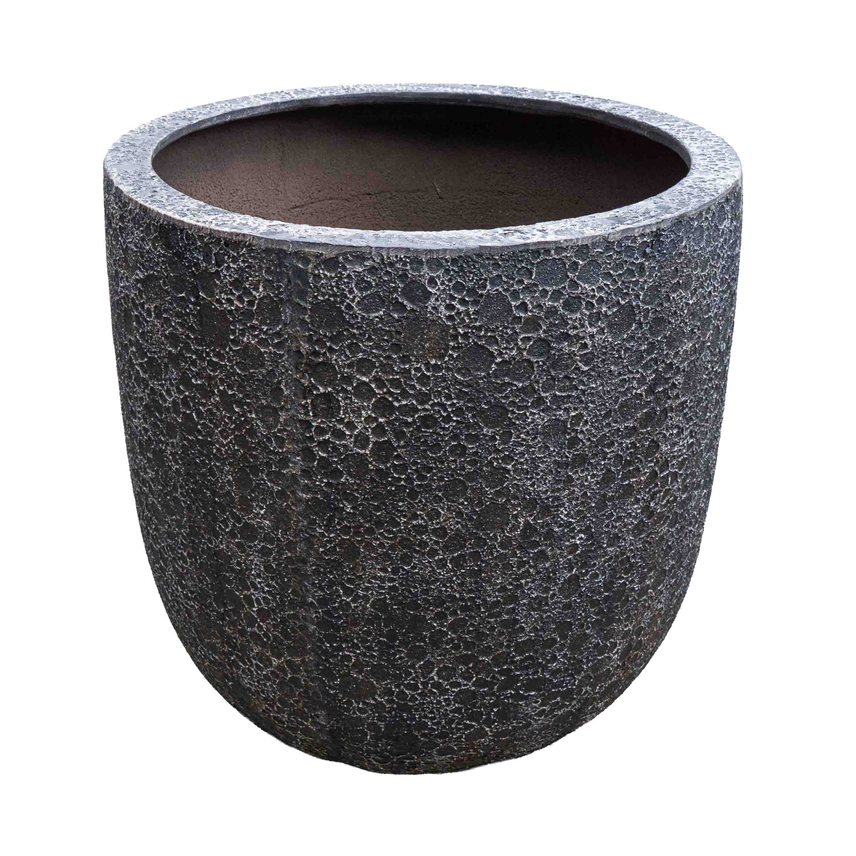Antique Black Polyresin Pot