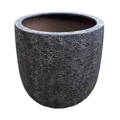 Antique Black Polyresin Pot