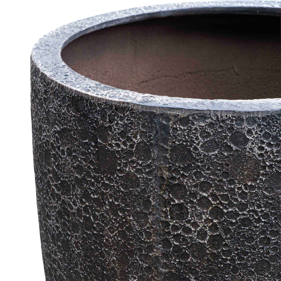 Antique Black Polyresin Pot