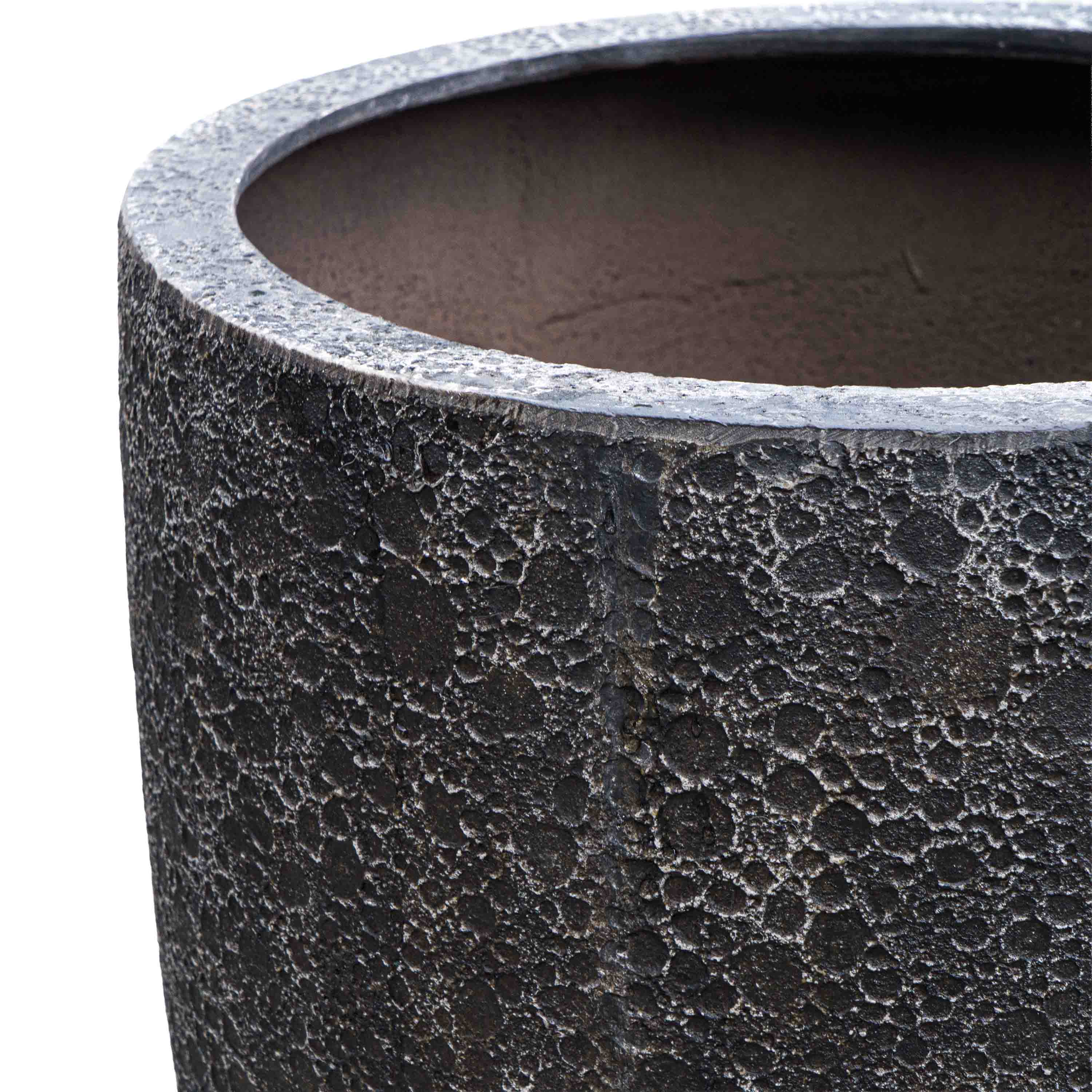Antique Black Polyresin Pot