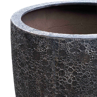 Antique Black Polyresin Pot