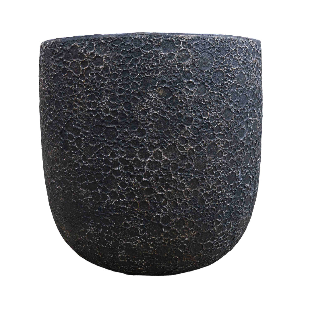 Antique Black Polyresin Pot