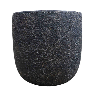 Antique Black Polyresin Pot