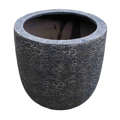 Antique Black Polyresin Pot
