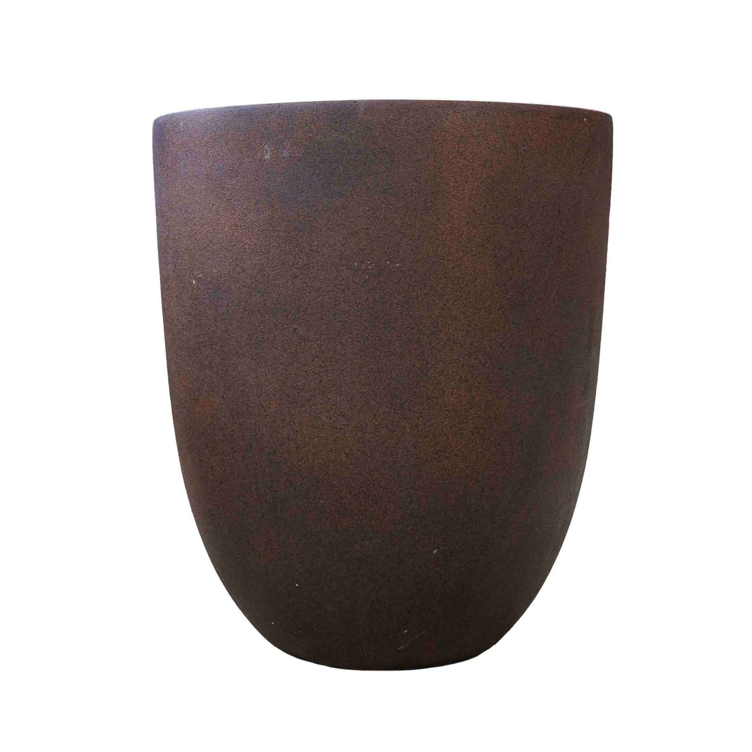 Rust Brown Tall Polyresin Pot