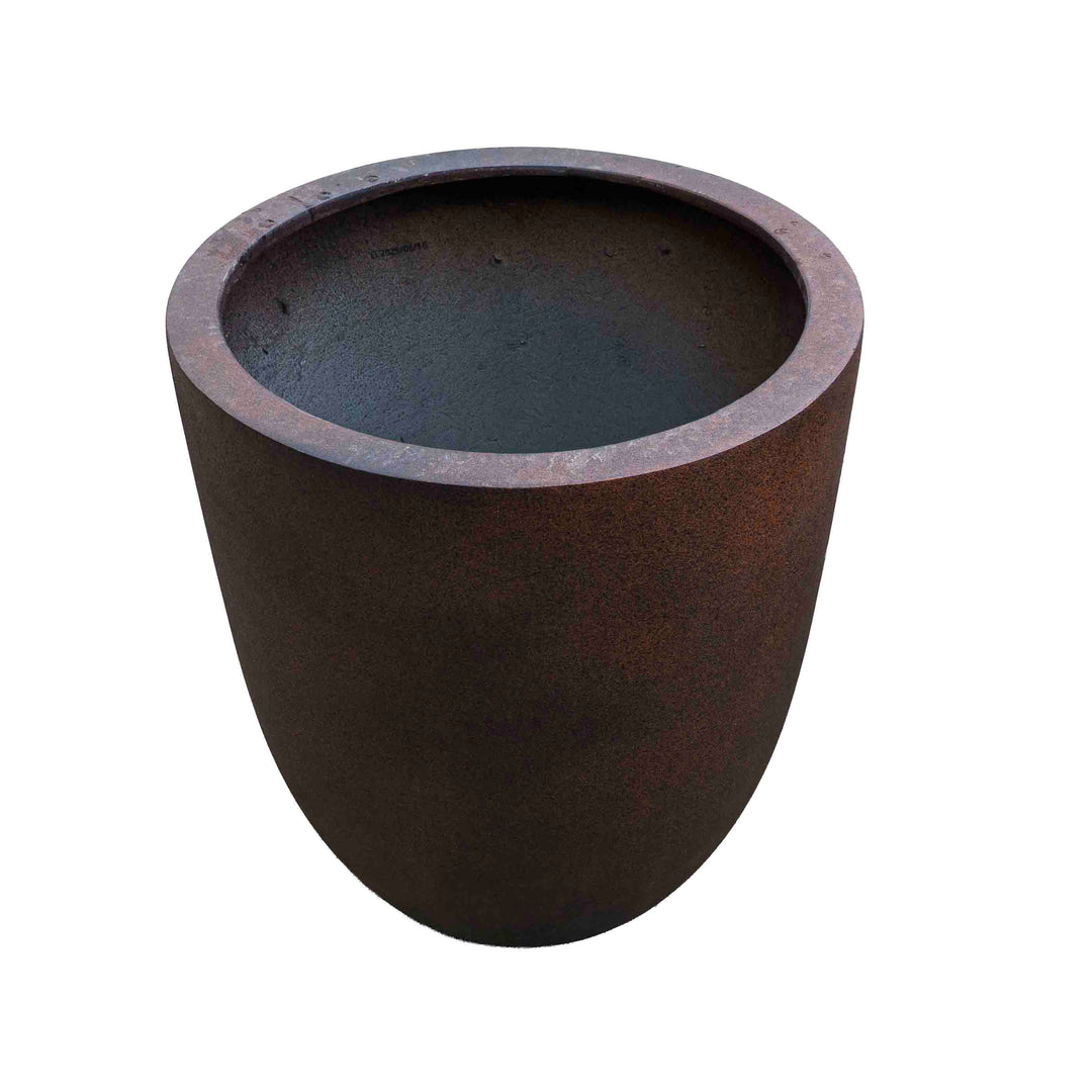 Rust Brown Tall Polyresin Pot