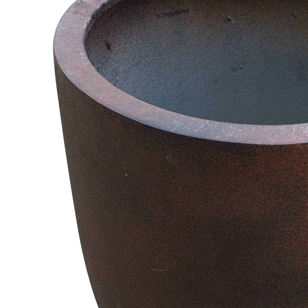 Rust Brown Tall Polyresin Pot