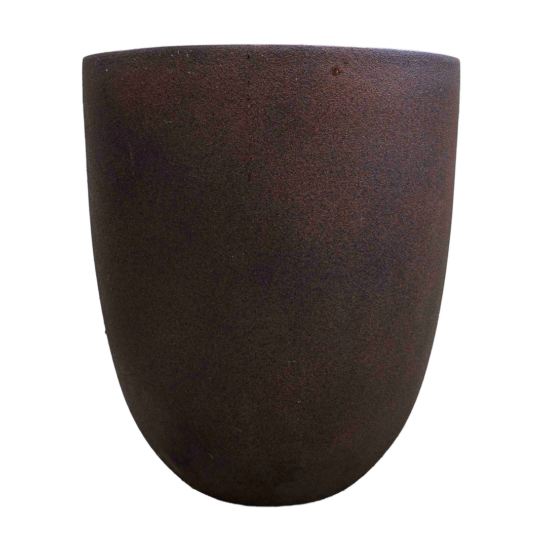 Rust Brown Tall Polyresin Pot