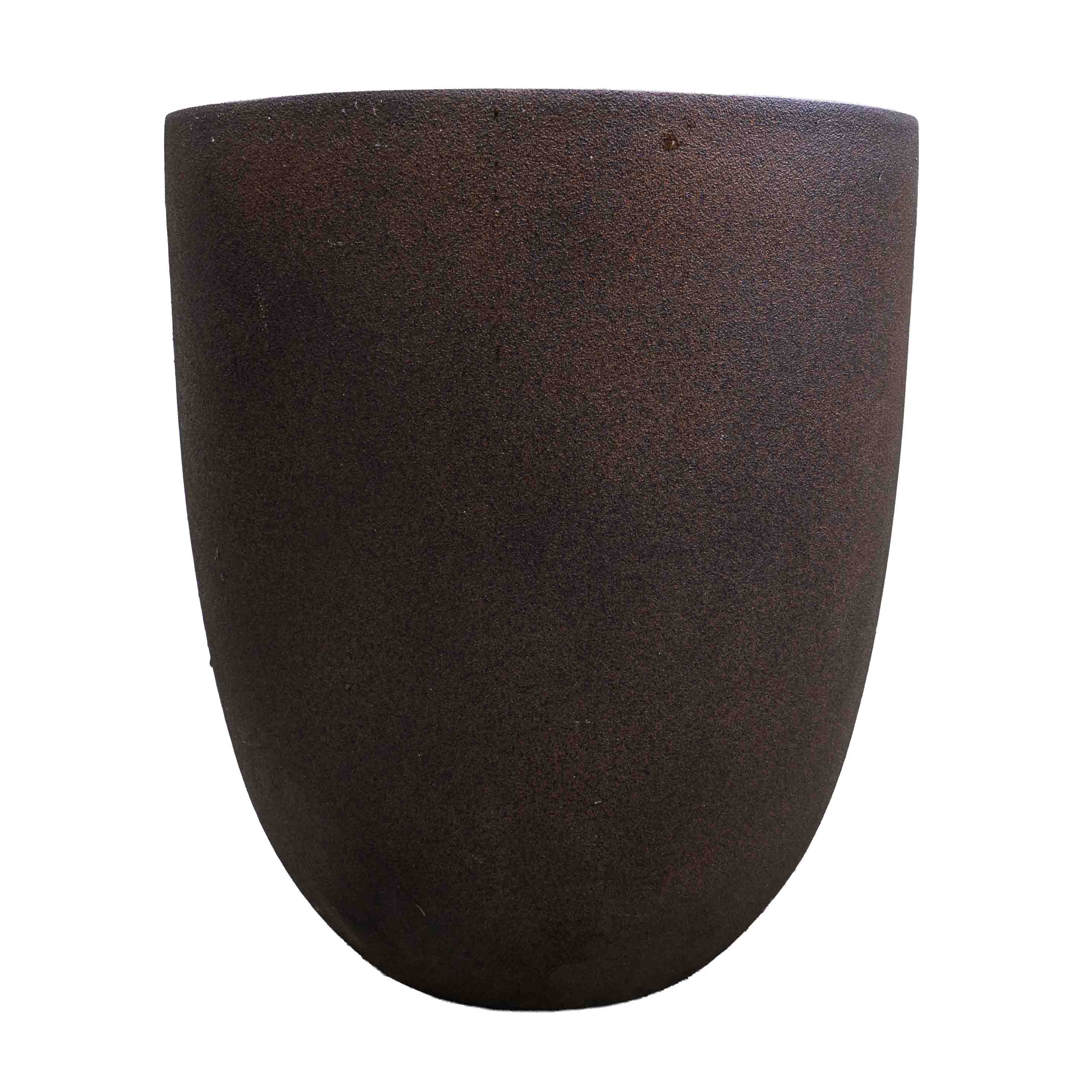 Rust Brown Tall Polyresin Pot