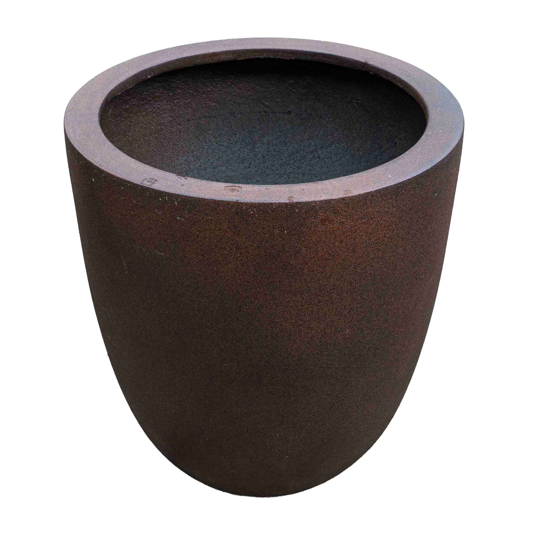 Rust Brown Tall Polyresin Pot