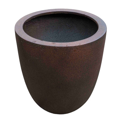 Rust Brown Tall Polyresin Pot