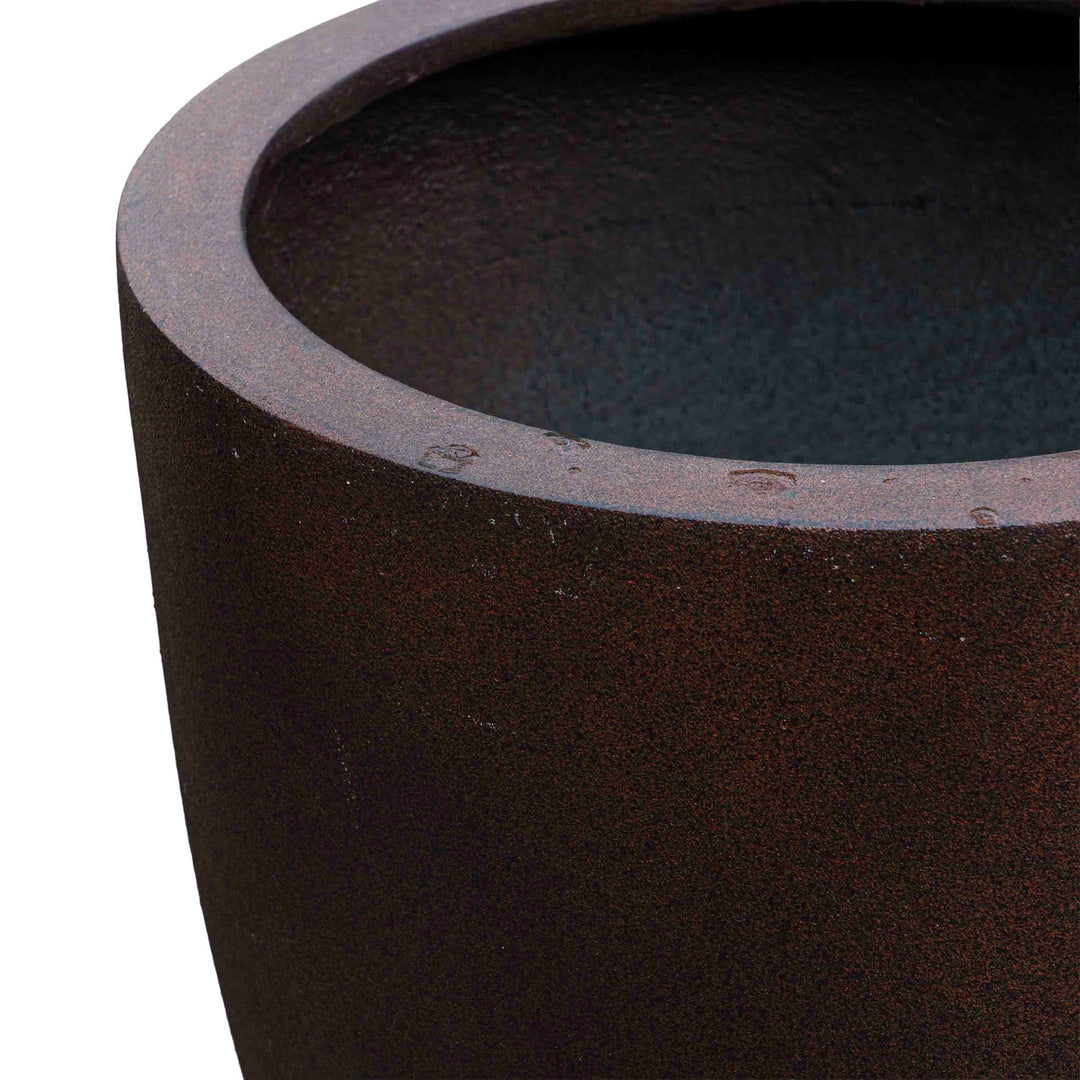 Rust Brown Tall Polyresin Pot