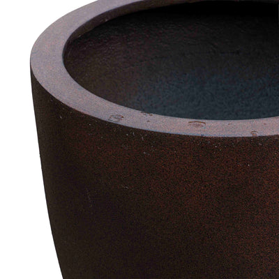 Rust Brown Tall Polyresin Pot