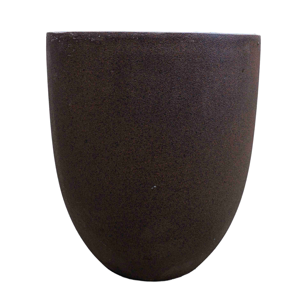 Rust Brown Tall Polyresin Pot