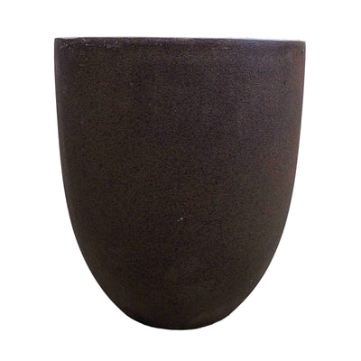 Rust Brown Tall Polyresin Pot
