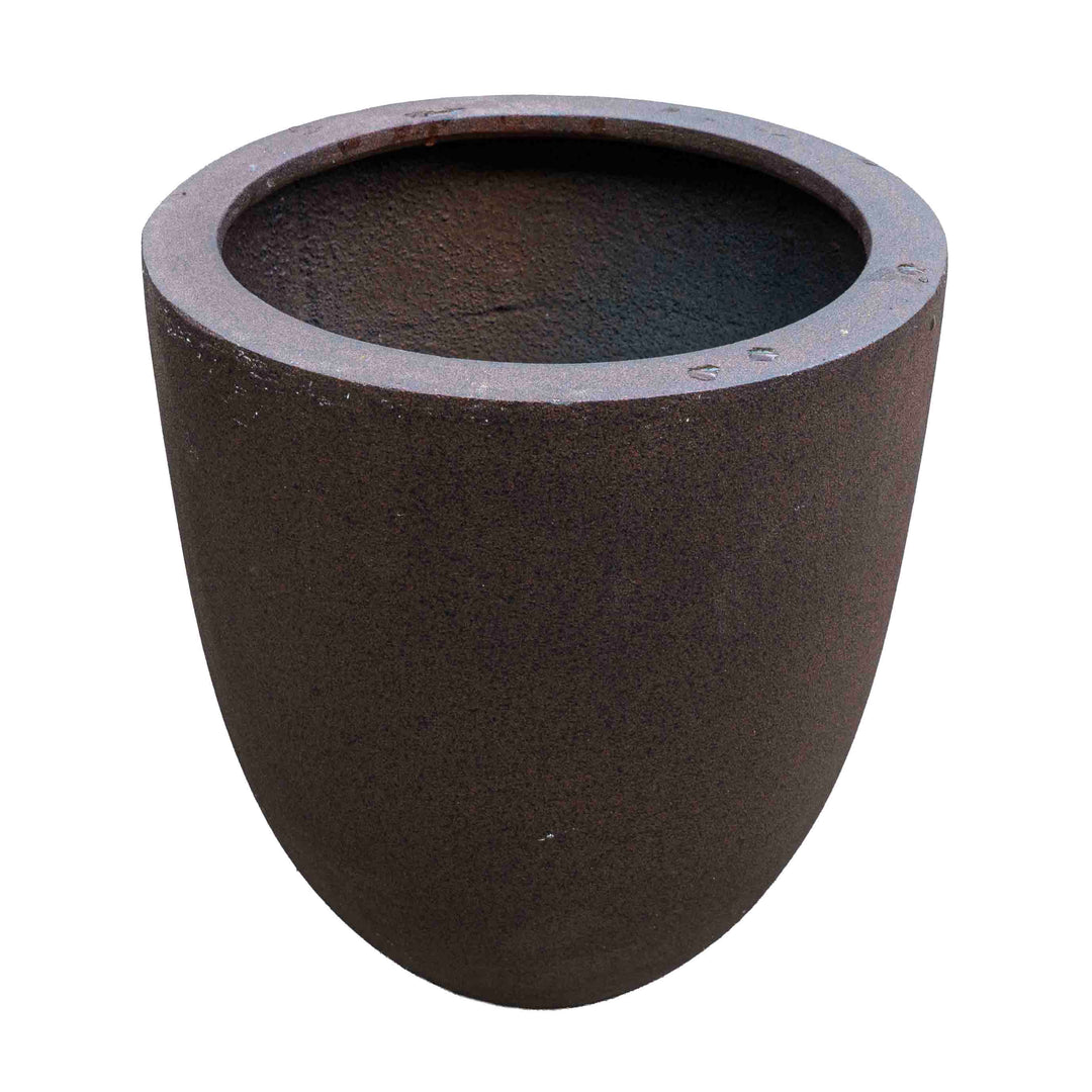 Rust Brown Tall Polyresin Pot