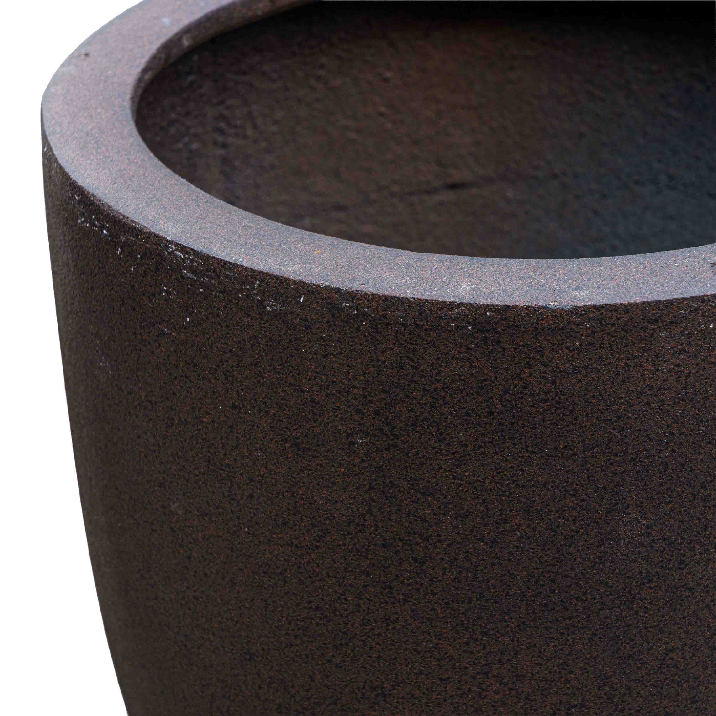 Rust Brown Tall Polyresin Pot