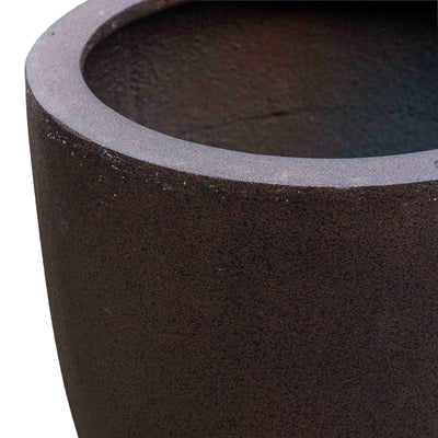 Rust Brown Tall Polyresin Pot