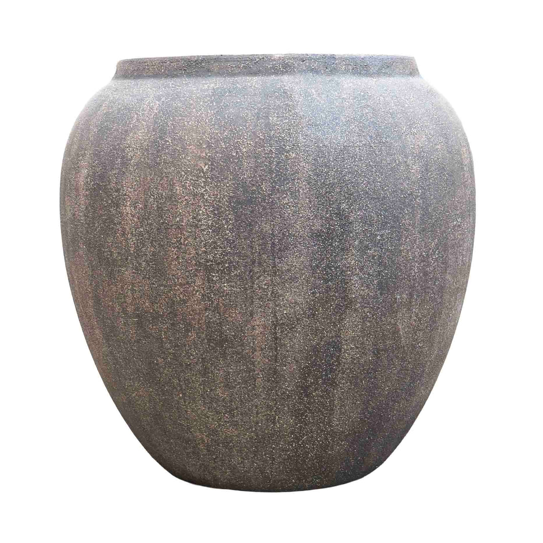 Antique Brown Polyresin Pot