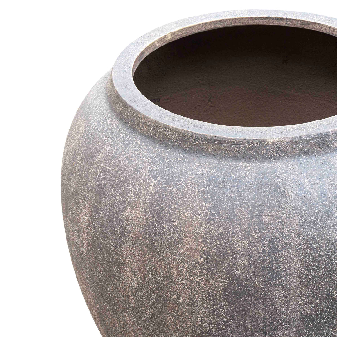Antique Brown Polyresin Pot
