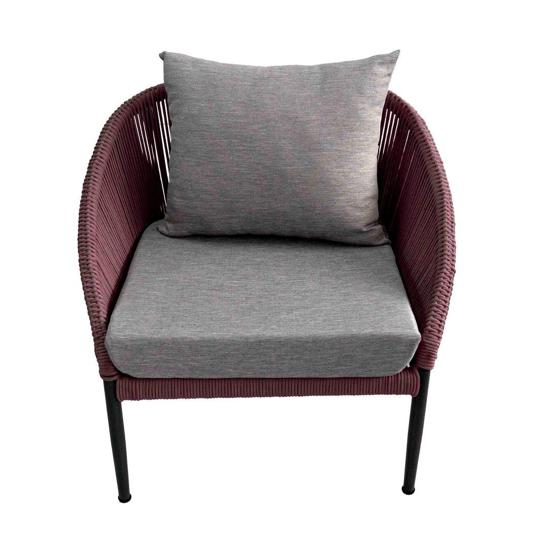 Dono Single Seater Sofa with Grey Twill Upholstery
