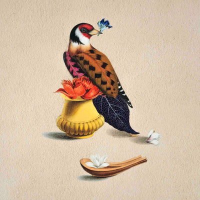 Sparrow Bird Poster A4