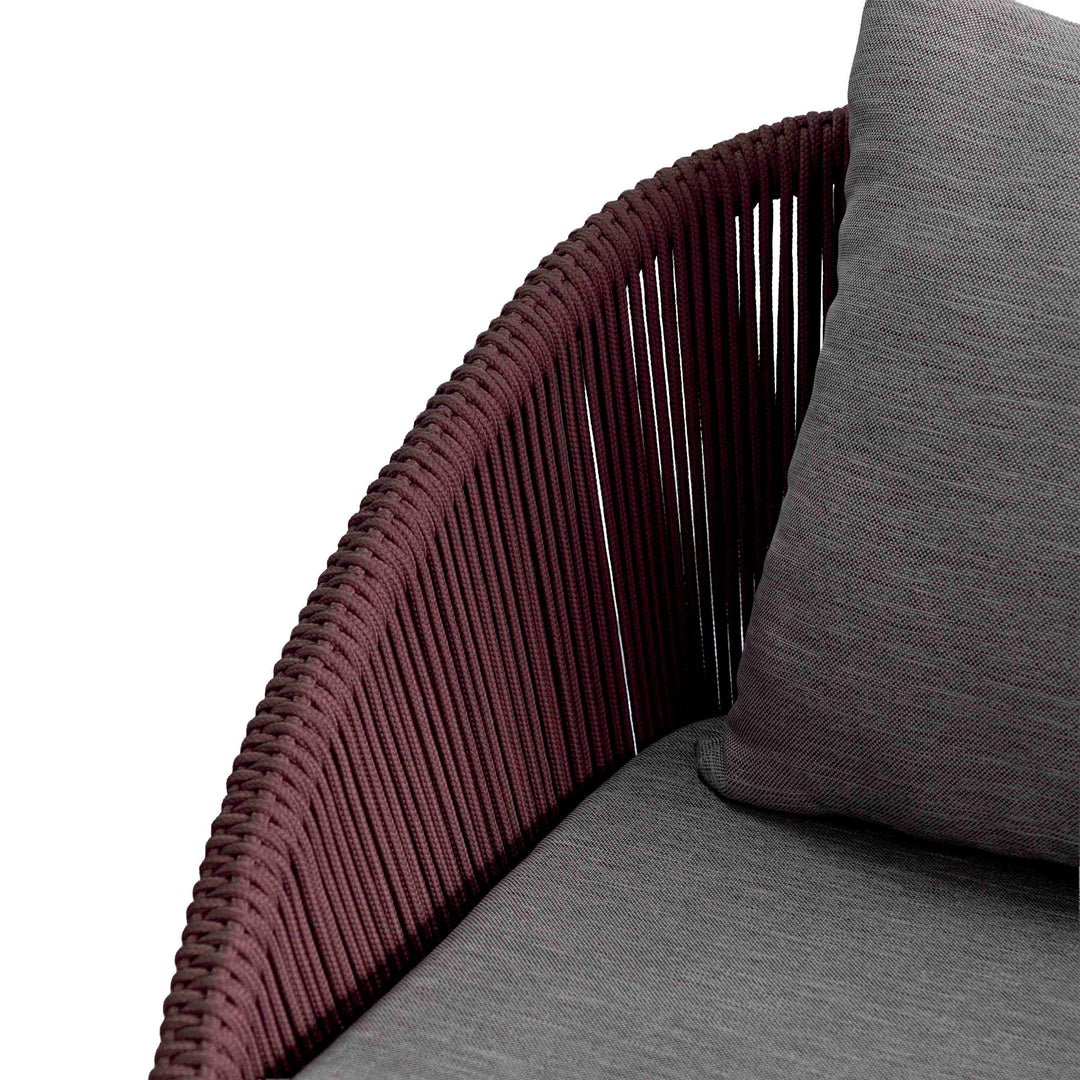Dono Single Seater Sofa with Grey Twill Upholstery