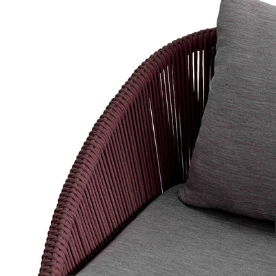 Dono Single Seater Sofa with Grey Twill Upholstery