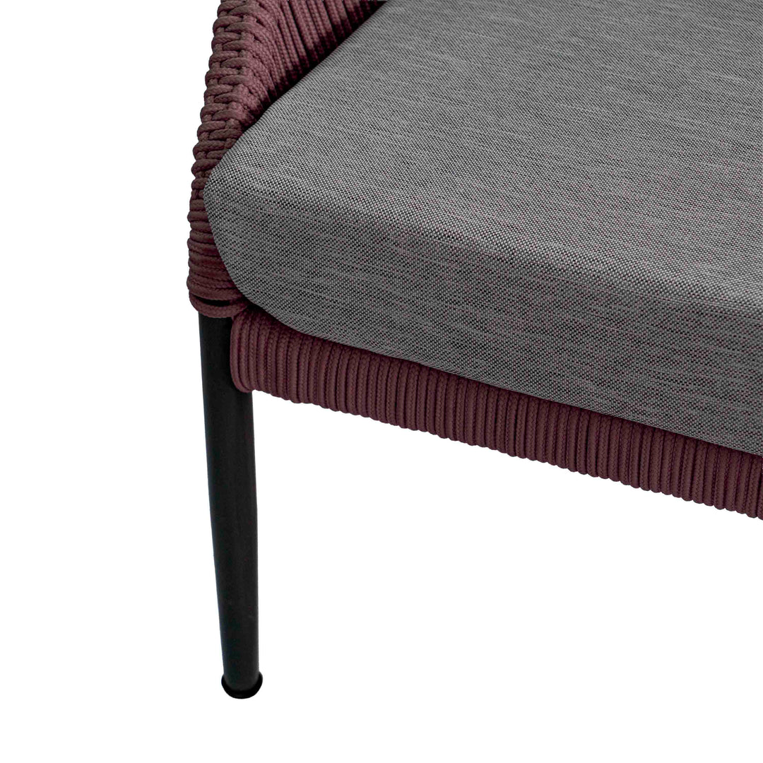 Dono Single Seater Sofa with Grey Twill Upholstery