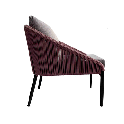 Dono Single Seater Sofa with Grey Twill Upholstery