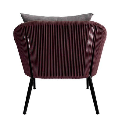 Dono Single Seater Sofa with Grey Twill Upholstery