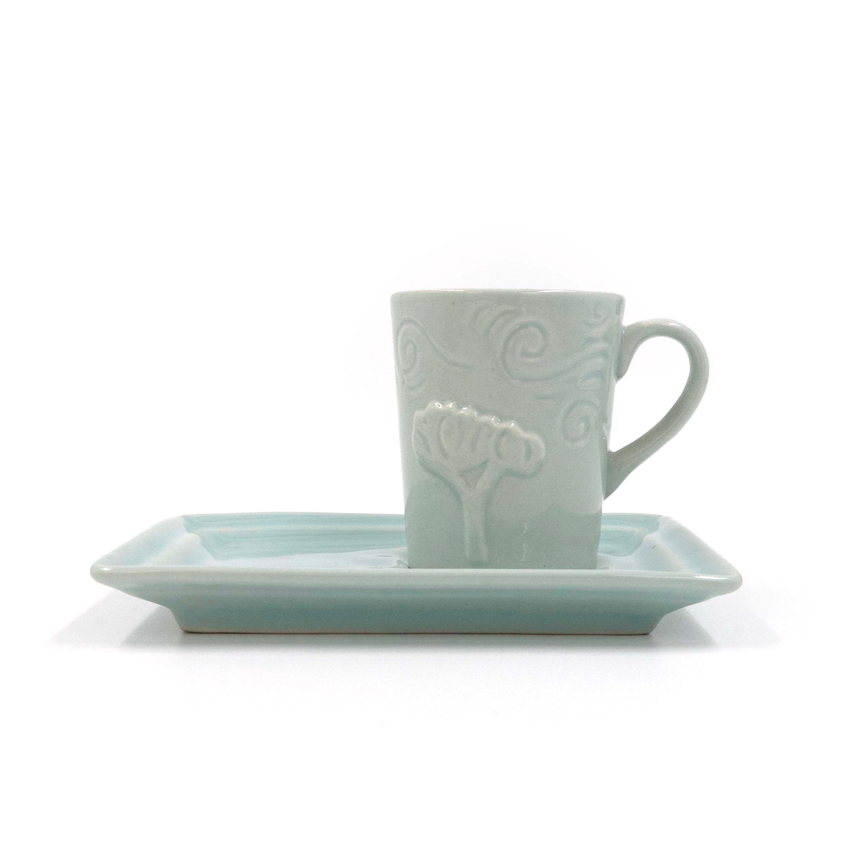 Blue Breeze Mug Plate Set