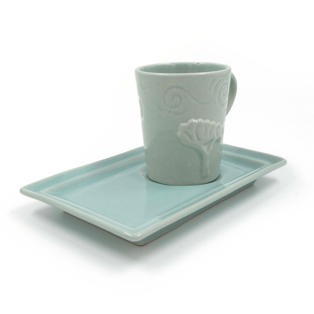 Blue Breeze Mug Plate Set