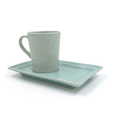 Blue Breeze Mug Plate Set