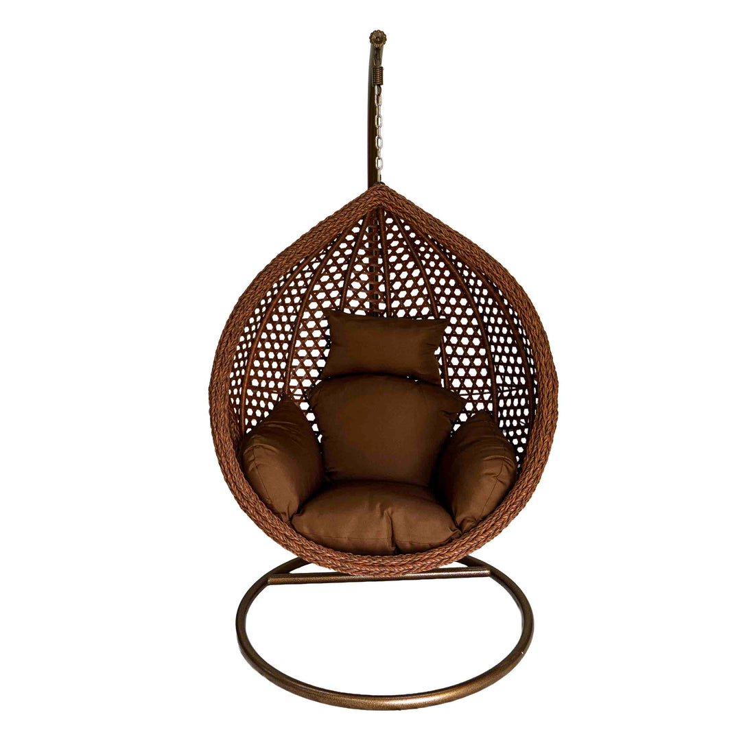 Breeze Haven Polyrattan Swing with Cushion