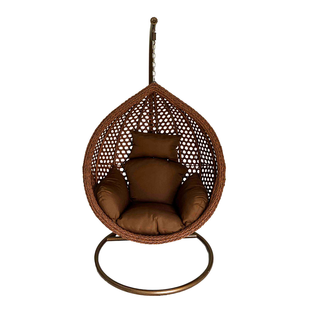 Breeze Haven Polyrattan Swing with Cushion