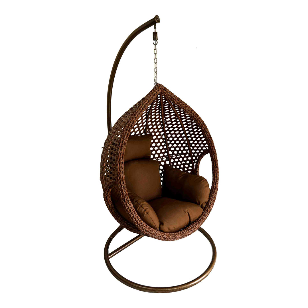 Breeze Haven Polyrattan Swing with Cushion