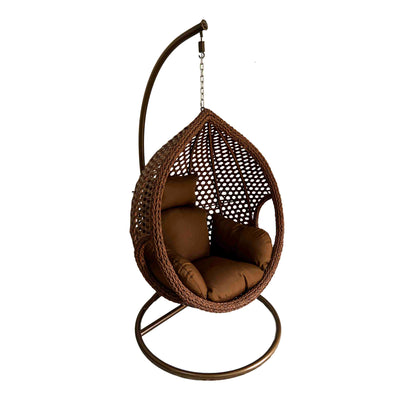 Breeze Haven Polyrattan Swing with Cushion