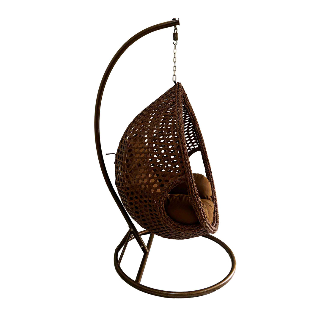 Breeze Haven Polyrattan Swing with Cushion